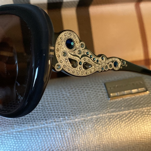 Judith Lieber Handmade In Italy Stunning Sparkling Crystals Oversized Sunglasses - Picture 15 of 16